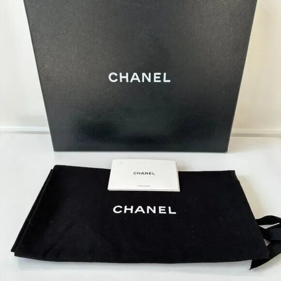 CHANEL Lambskin Shearling Canvas CC Lace Up Boots Black Gold Logo Size 38.5 - Picture 9 of 13